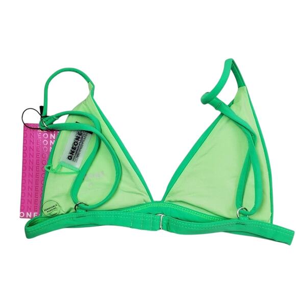 Oneone LIME GREEN BIKINI TOP SIZE XS - Picture 3 of 4